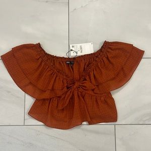 NWT cropped off the shoulder top